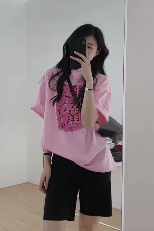 2023 여름 새로운 프랑스어 고급 센스 우유 소금 부서 착용 가져 가라. 인쇄 코튼 맨위 다섯 바지 투피스 슈트